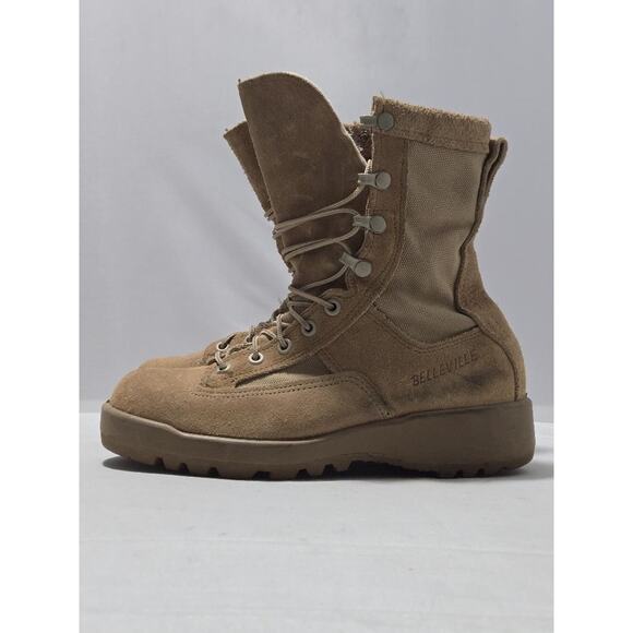 Belleville USGI Tan Combat Boots Women’s 5.5 Wide Vibram Cold Weather Military main image 6